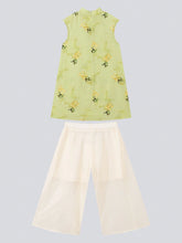 Young Girls' Chinese Style Wide-Leg Two-Piece Dress Set, Summer 2024 New Girl's Outfit